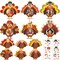 30 Pack Thanksgiving Turkey Picture Frame Craft Kit – DIY Fall Turkey Craft for Kids, Classroom Activities, Thanksgiving Party Games & Home Decor